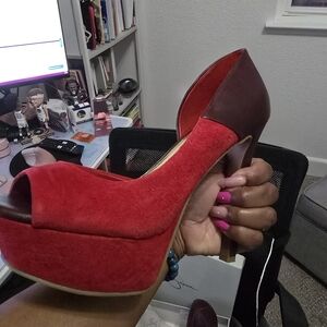 Red/Crimson Jessica Simpson 6" heel